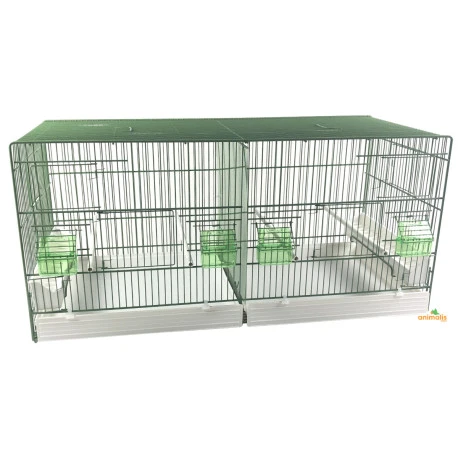 Cage Domus-Molinari 90cm Laquée En Vert 1 Cage Domus-Molinari 90cm Laquée En Vert