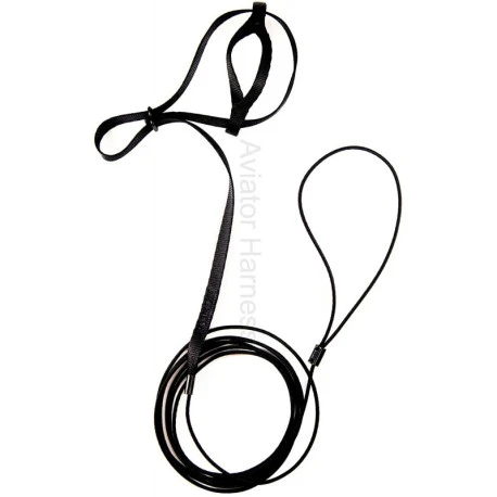 Harnais Pour Perruches Et Perroquets Aviator - XS/Noir 3 Harnais Pour Perruches Et Perroquets Aviator - XS/Noir – Image 3